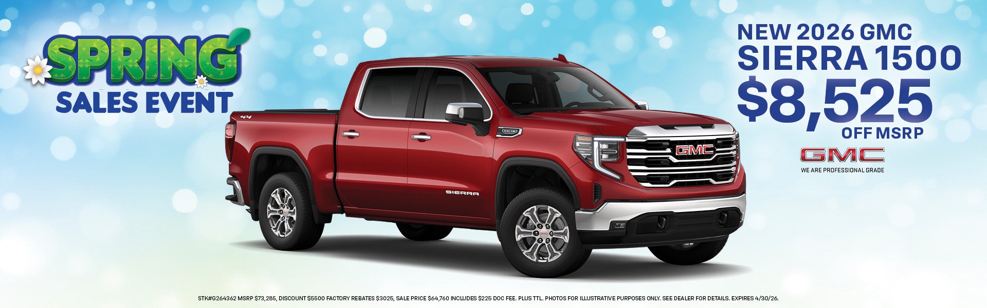 New 2026 Sierra $8,525 Off MSRP