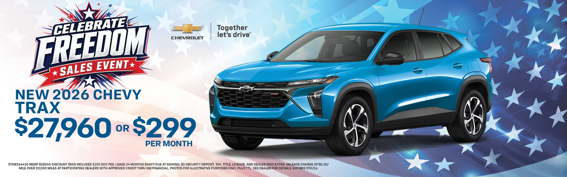 New 2026 Trax $27,960 or $299/mo