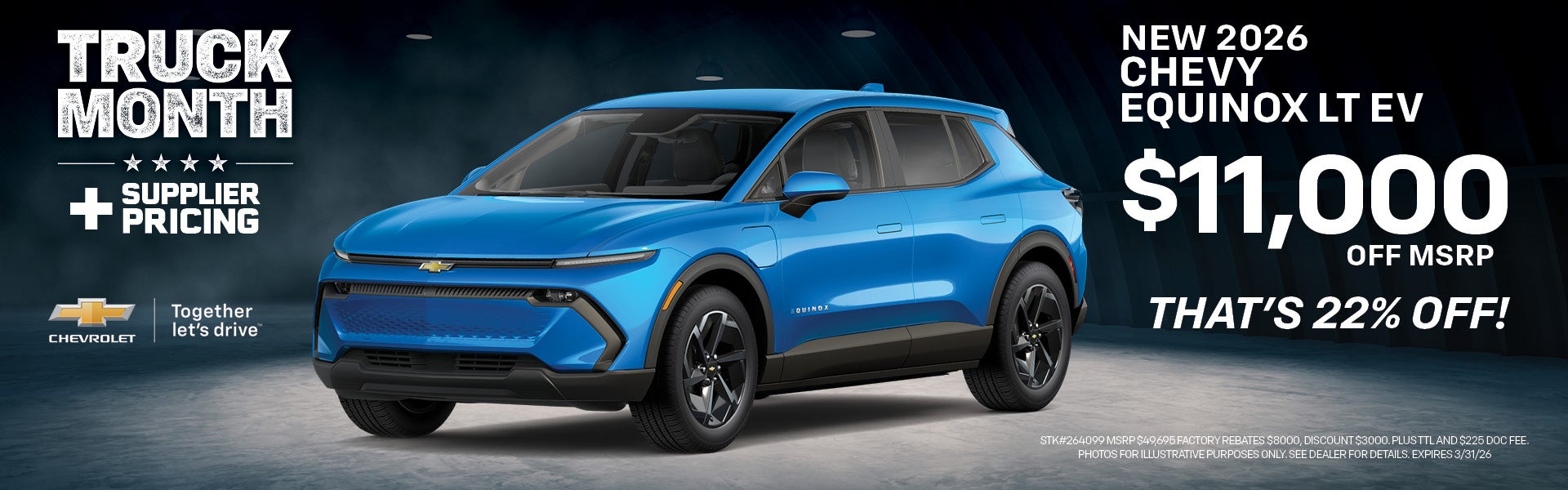 New 2026 Equinox LT EV $11,000 Off MSRP that 22% off