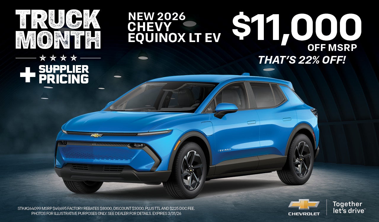 New 2026 Equinox LT EV $11,000 Off MSRP